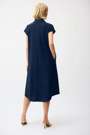 Shop Joseph Ribkoff Stretch Poplin Trapeze Shirt Dress - Joseph Ribkoff