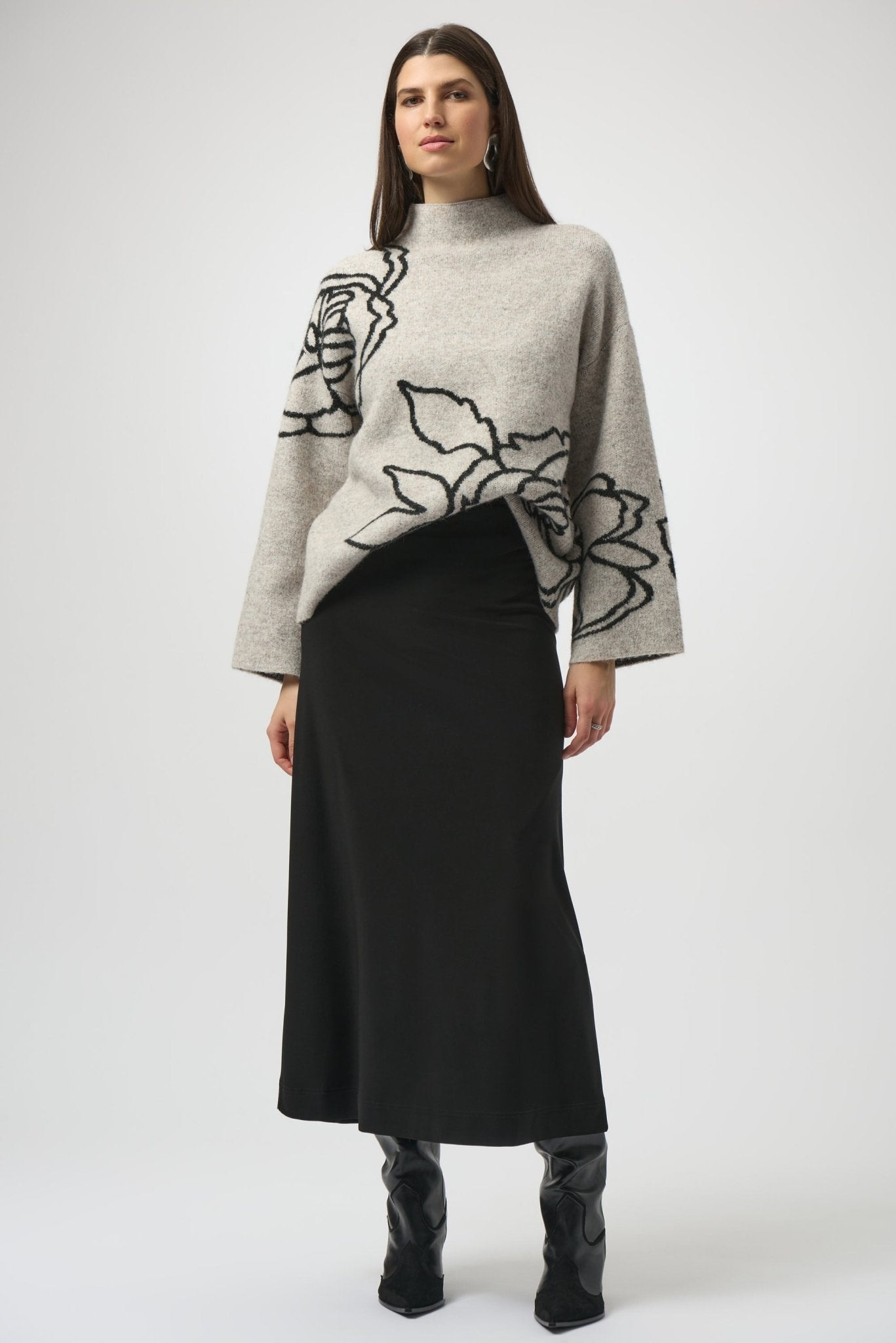 Shop Joseph Ribkoff Sweater Knit Floral Print Pullover - Joseph Ribkoff