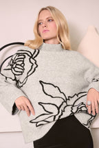 Shop Joseph Ribkoff Sweater Knit Floral Print Pullover - Joseph Ribkoff