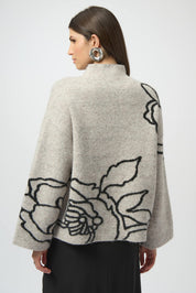 Shop Joseph Ribkoff Sweater Knit Floral Print Pullover - Joseph Ribkoff