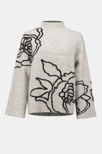 Shop Joseph Ribkoff Sweater Knit Floral Print Pullover - Joseph Ribkoff