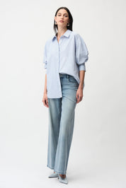 Shop Joseph Ribkoff Tencel Stripe Print Boxy Blouse - Joseph Ribkoff