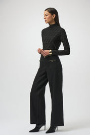 Shop Joseph Ribkoff Textured Knit Fitted Top - Joseph Ribkoff