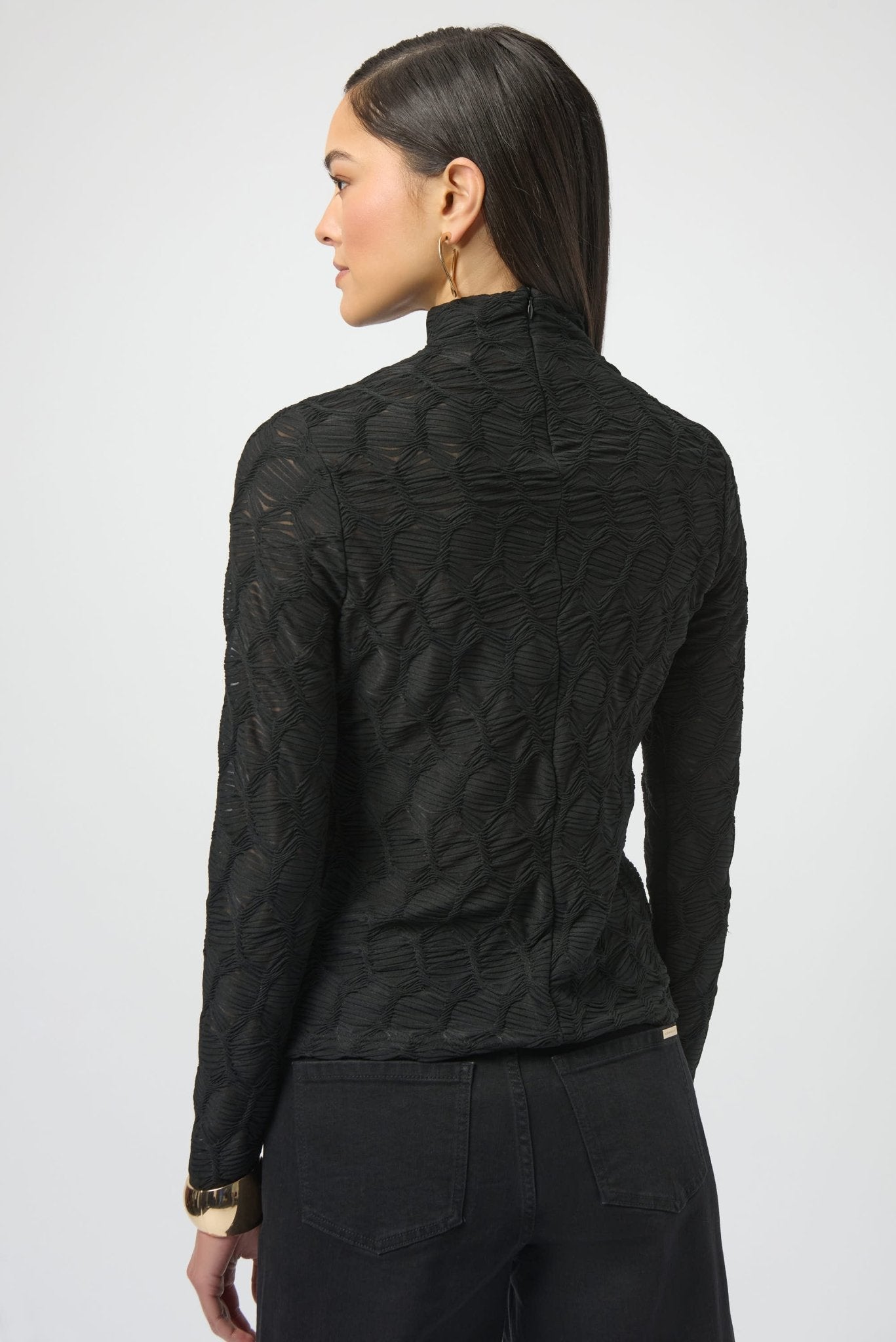 Shop Joseph Ribkoff Textured Knit Fitted Top - Joseph Ribkoff