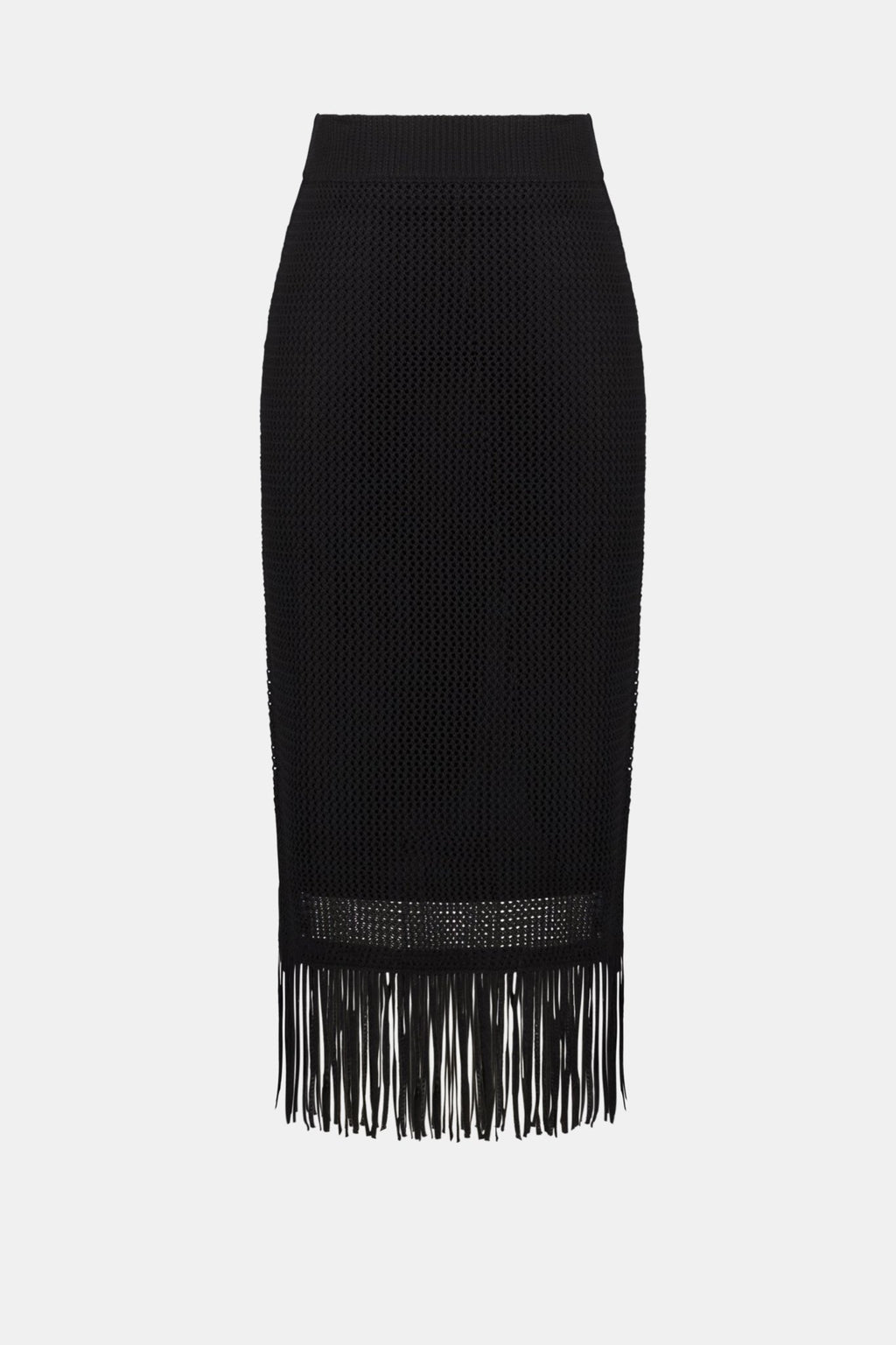 Shop Joseph Ribkoff Viscose Sweater Knit Skirt With Fringe Trim - Joseph Ribkoff