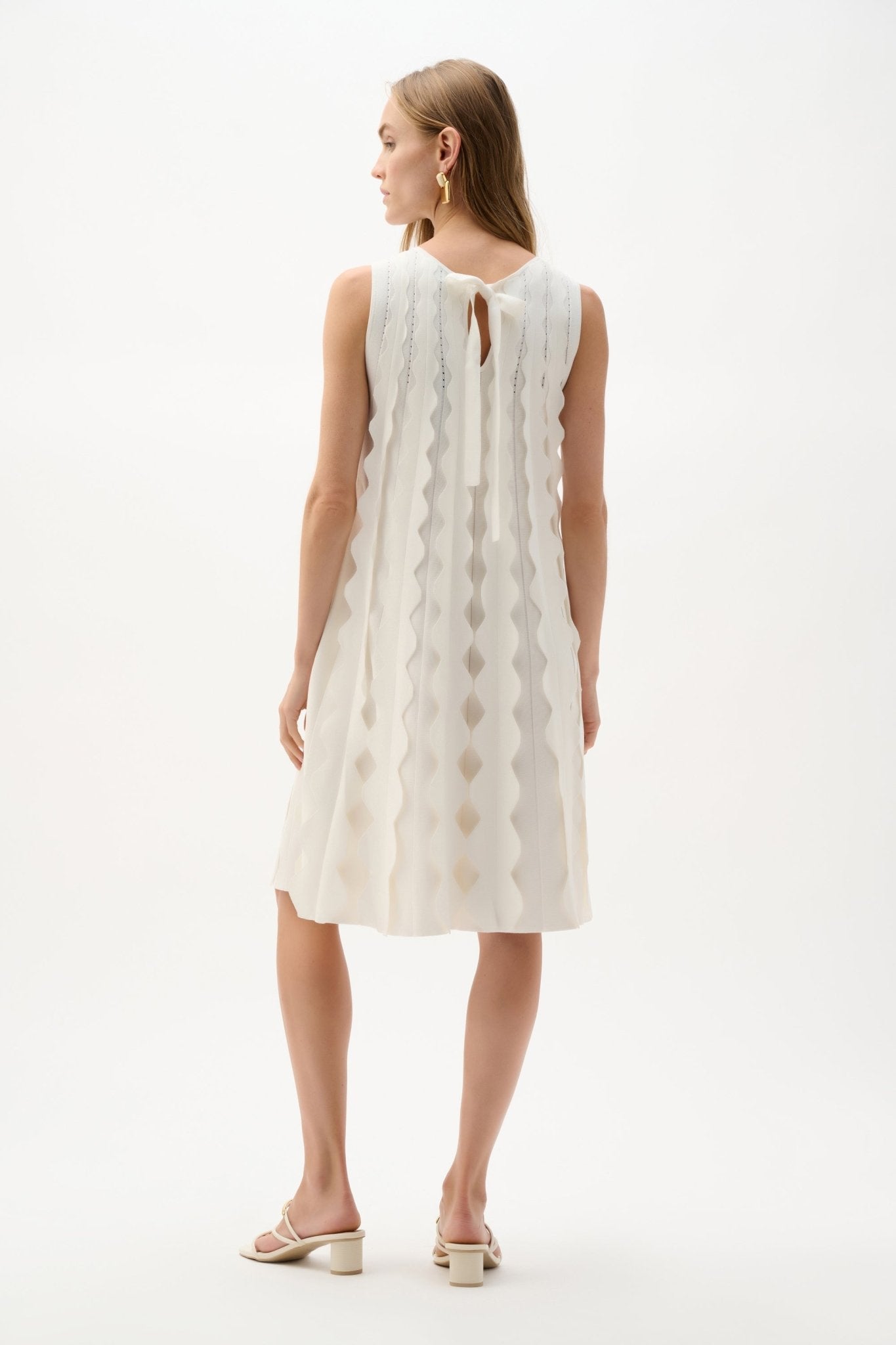 Shop Joseph Ribkoff Viscose Sweater Knit Sleeveless A - Line Dress - Joseph Ribkoff
