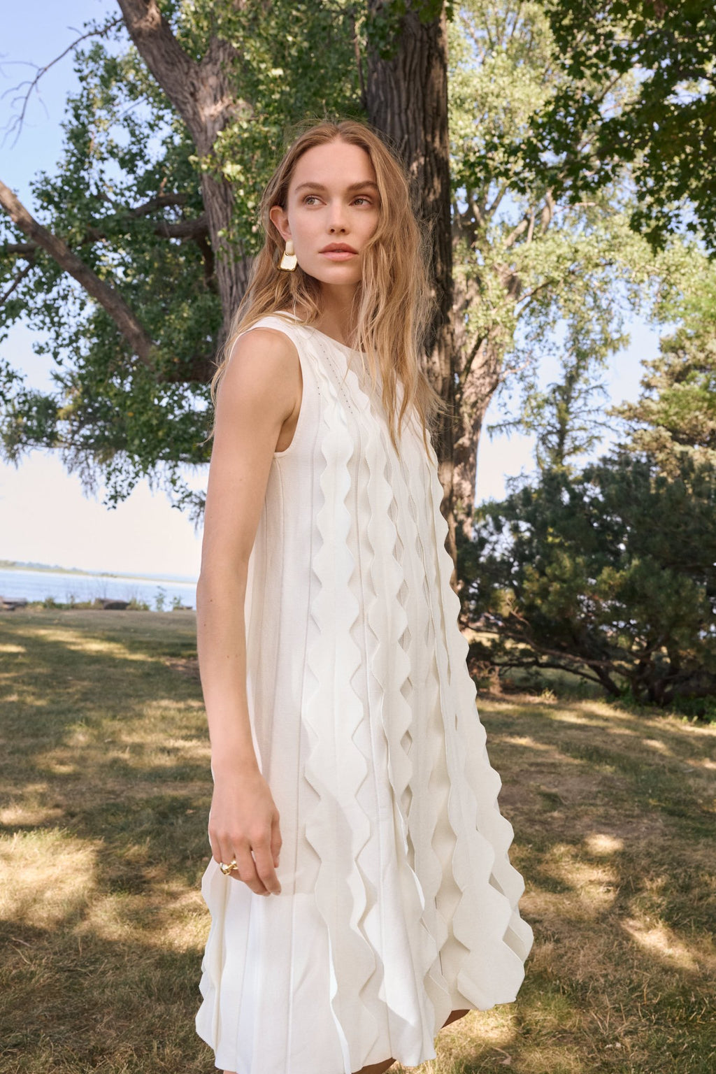 Shop Joseph Ribkoff Viscose Sweater Knit Sleeveless A - Line Dress - Joseph Ribkoff