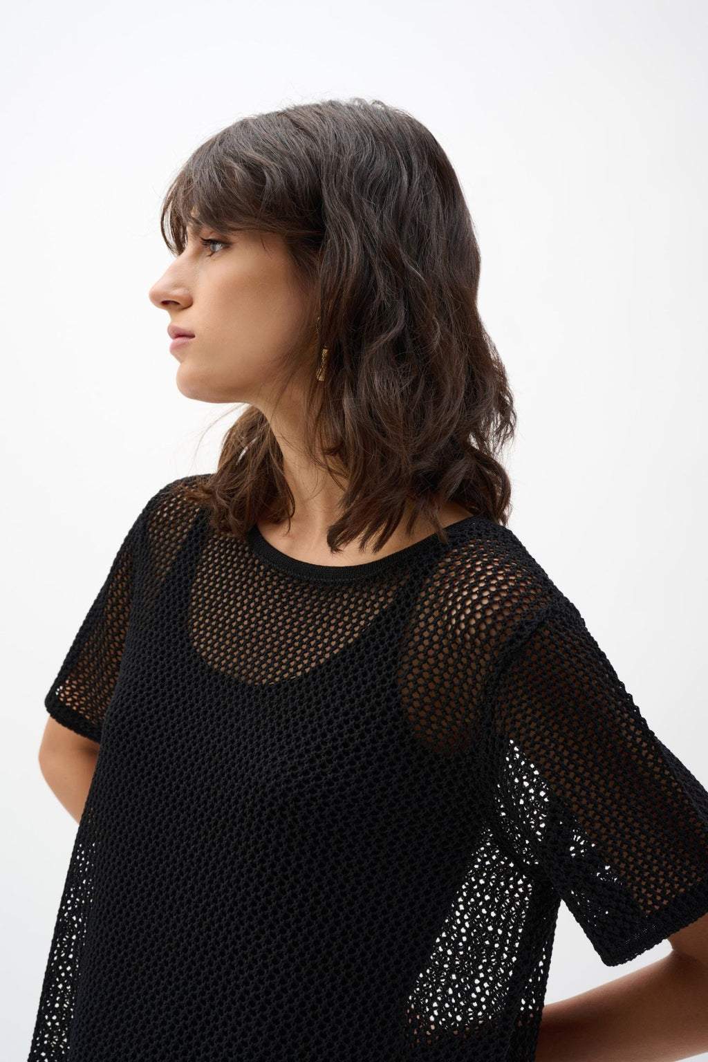 Shop Joseph Ribkoff Viscose Sweater Knit Top With Fringe Trim - Joseph Ribkoff