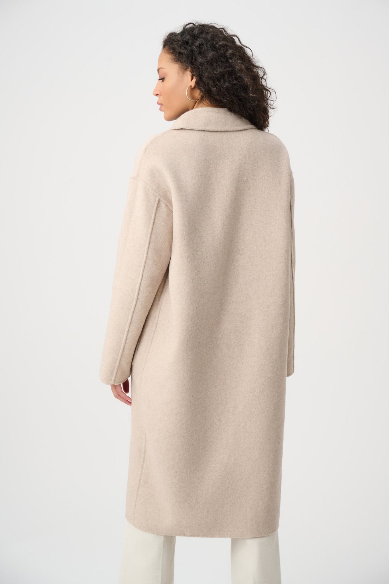 Shop Joseph Ribkoff Wool Blend Plaid Reversible Coat - Joseph Ribkoff
