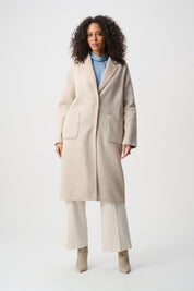 Shop Joseph Ribkoff Wool Blend Plaid Reversible Coat - Joseph Ribkoff