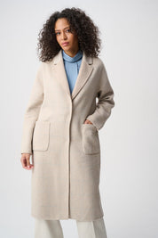 Shop Joseph Ribkoff Wool Blend Plaid Reversible Coat - Joseph Ribkoff