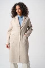 Joseph Ribkoff Wool Blend Plaid Reversible Coat
