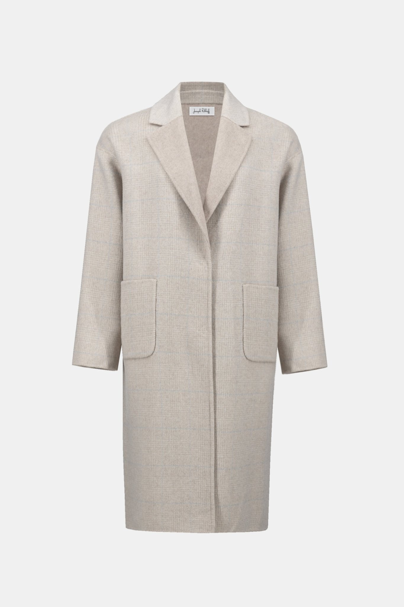 Shop Joseph Ribkoff Wool Blend Plaid Reversible Coat - Joseph Ribkoff
