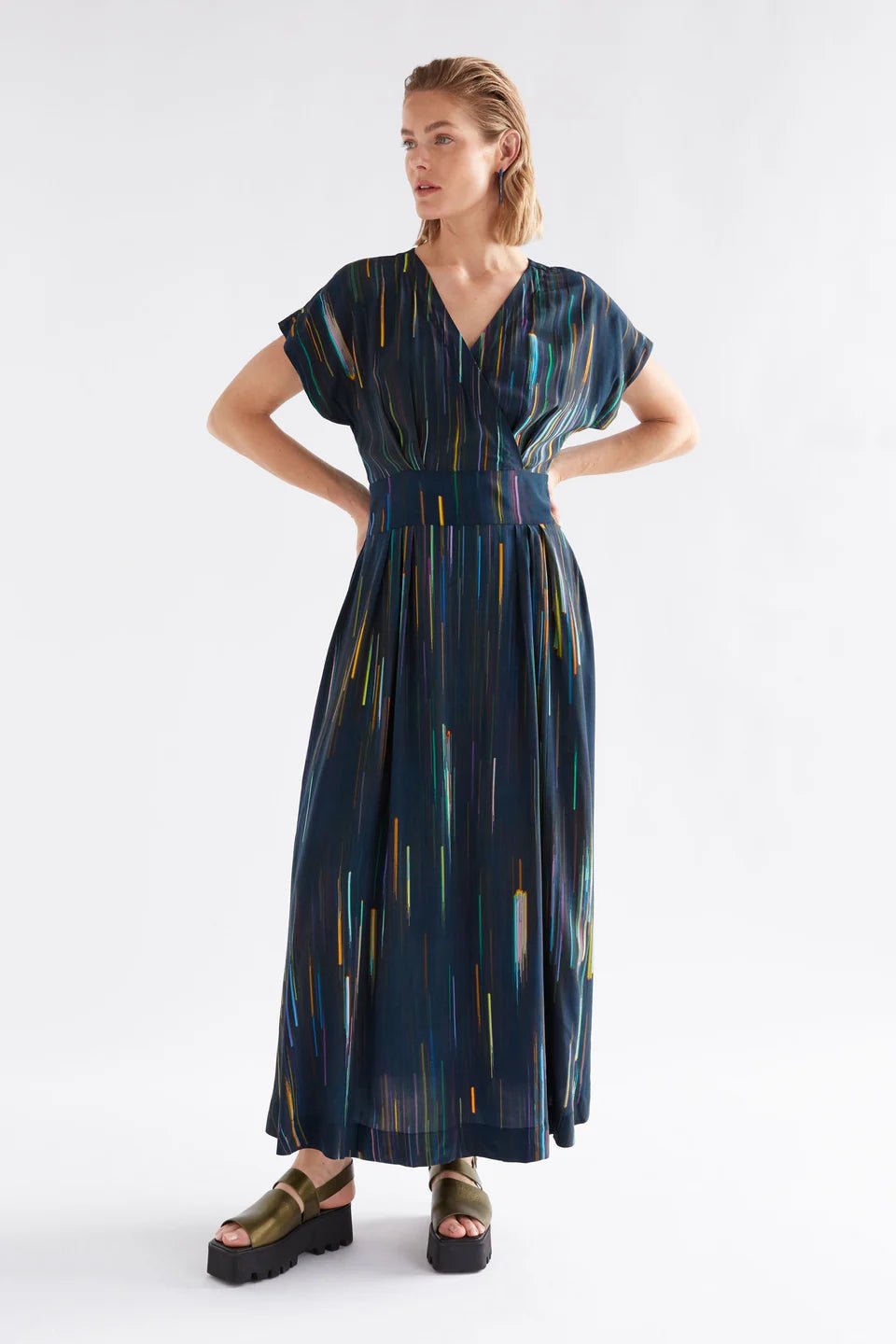 Shop Kayra V Neck Midi Dress - ELK