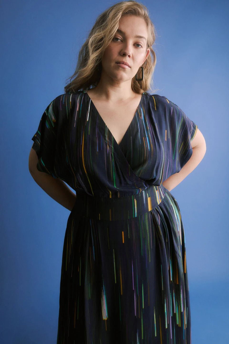 Shop Kayra V Neck Midi Dress - ELK