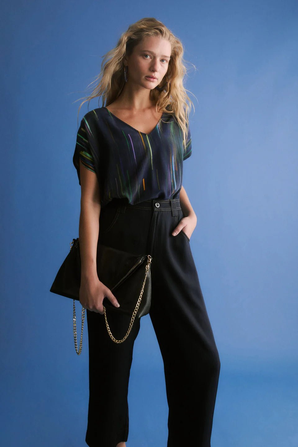 Shop Kayra V Neck Top - ELK