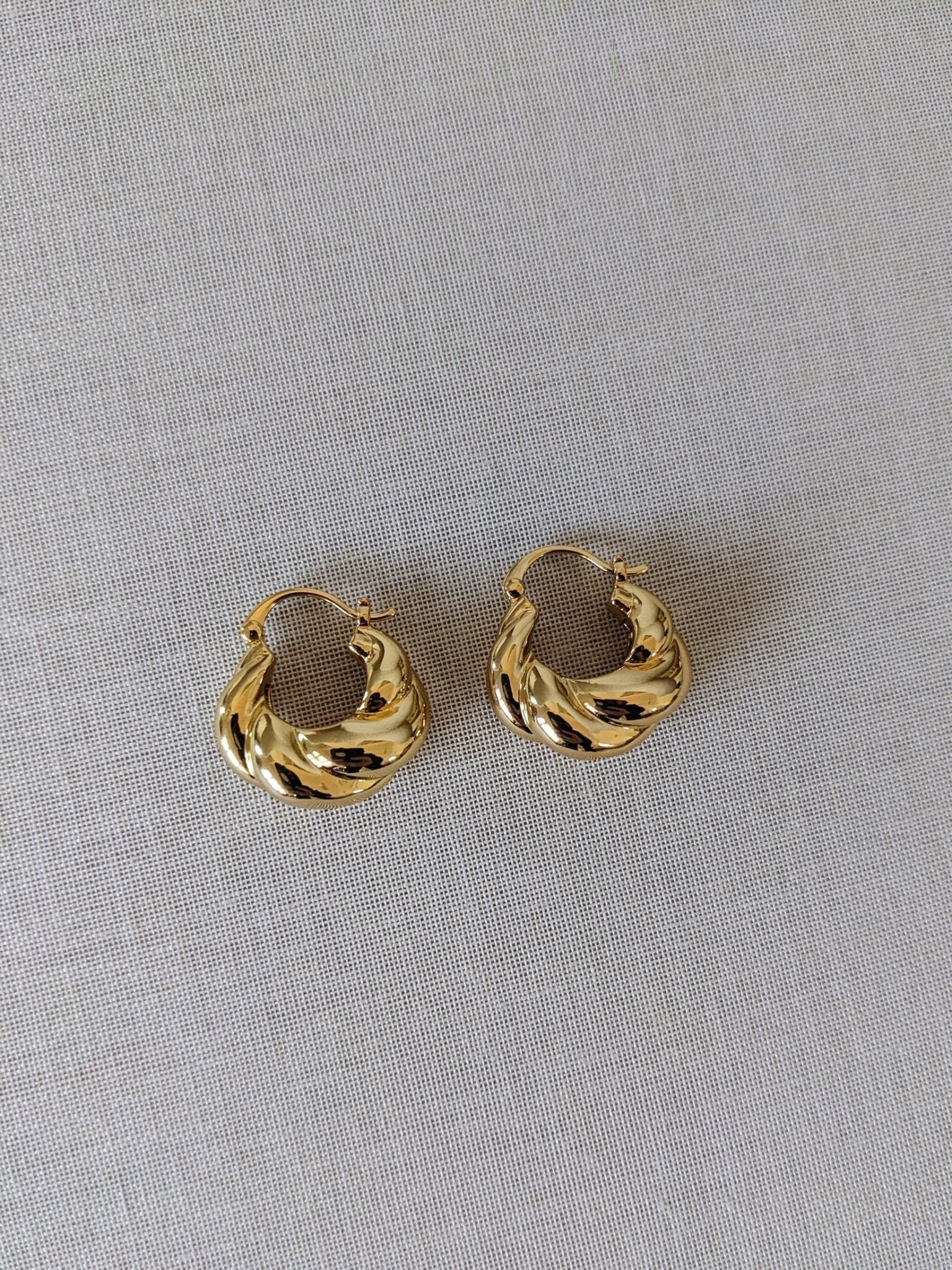 Shop Lenny Puff Hoop Luxe Gold Earrings - Kitsense