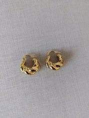 Shop Lenny Puff Hoop Luxe Gold Earrings - Kitsense