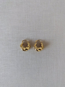 Shop Lenny Puff Hoop Luxe Gold Earrings - Kitsense