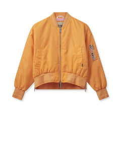 Shop Leslie Bomber Jacket | Blazing Orange - Mos Mosh