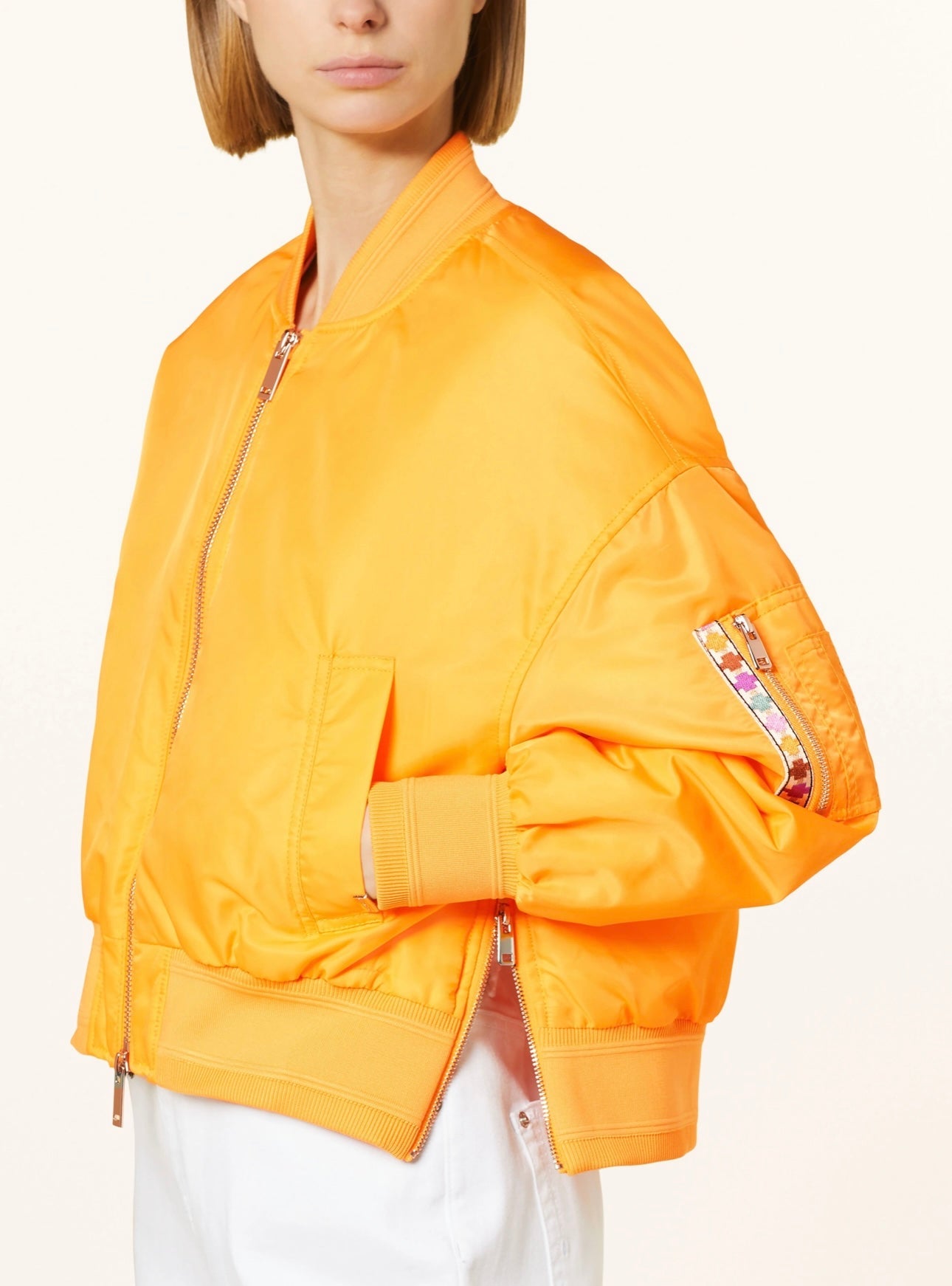 Shop Leslie Bomber Jacket | Blazing Orange - Mos Mosh