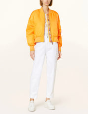 Shop Leslie Bomber Jacket | Blazing Orange - Mos Mosh