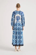 Shop Lola Silk Shirt | Blue/White - Lola Australia