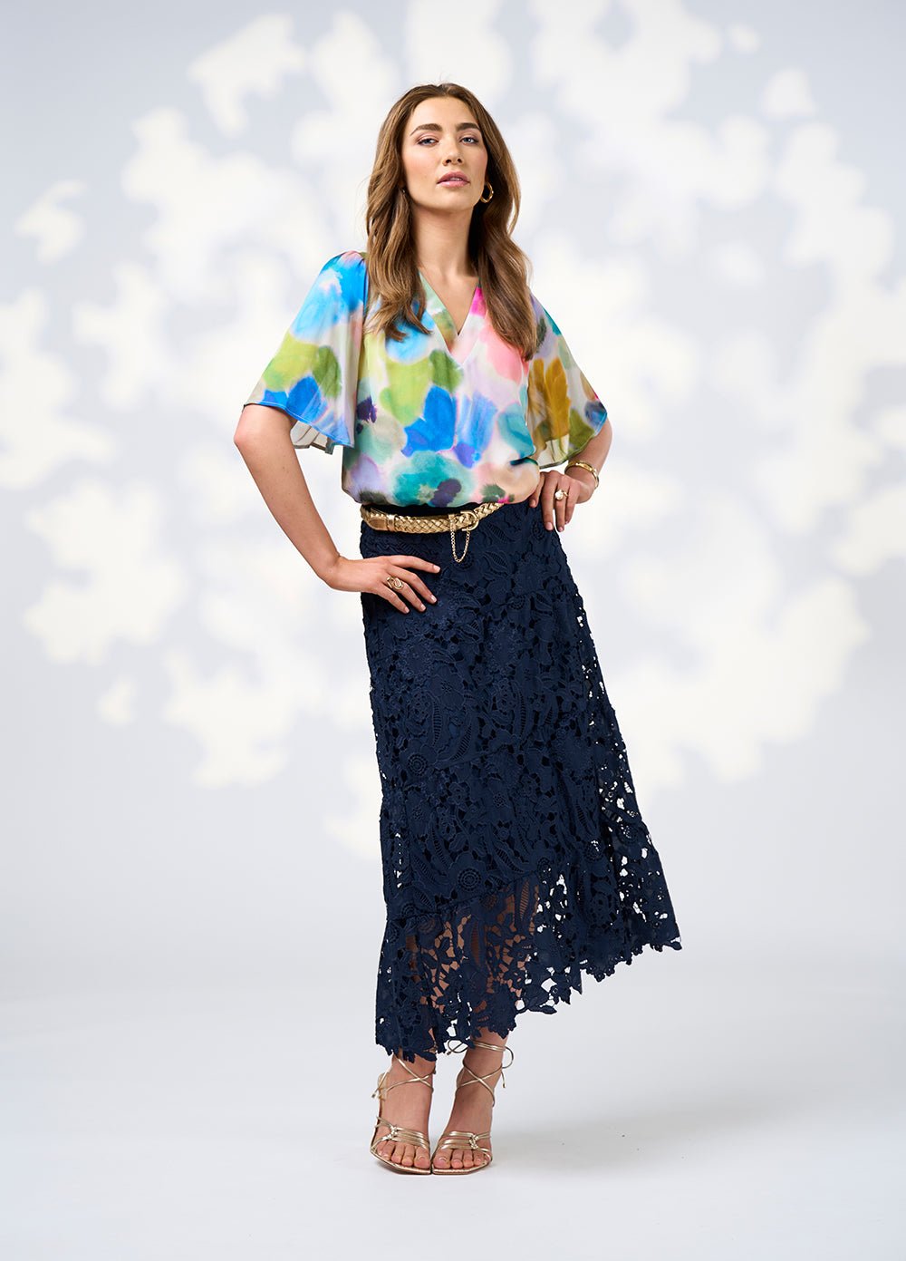 Shop Loobies Story Keira Tiered Lace Skirt - Loobie's Story