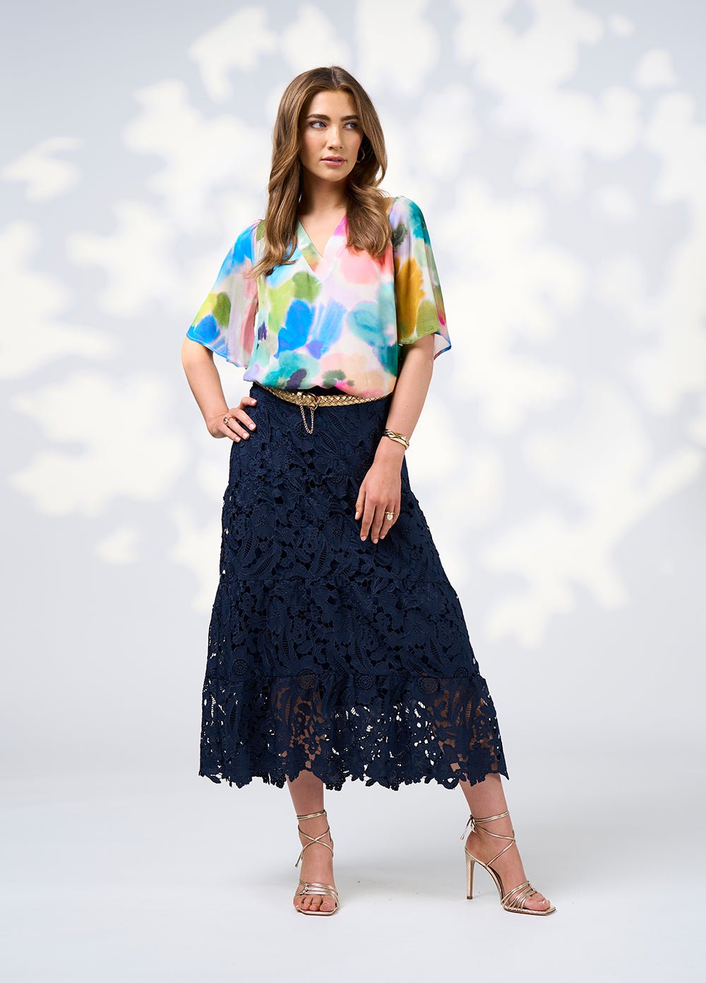 Shop Loobies Story Keira Tiered Lace Skirt - Loobie's Story