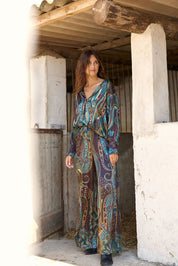 Shop Lorine Silk Pant in Lutetia Print - Lauren Vidal Paris