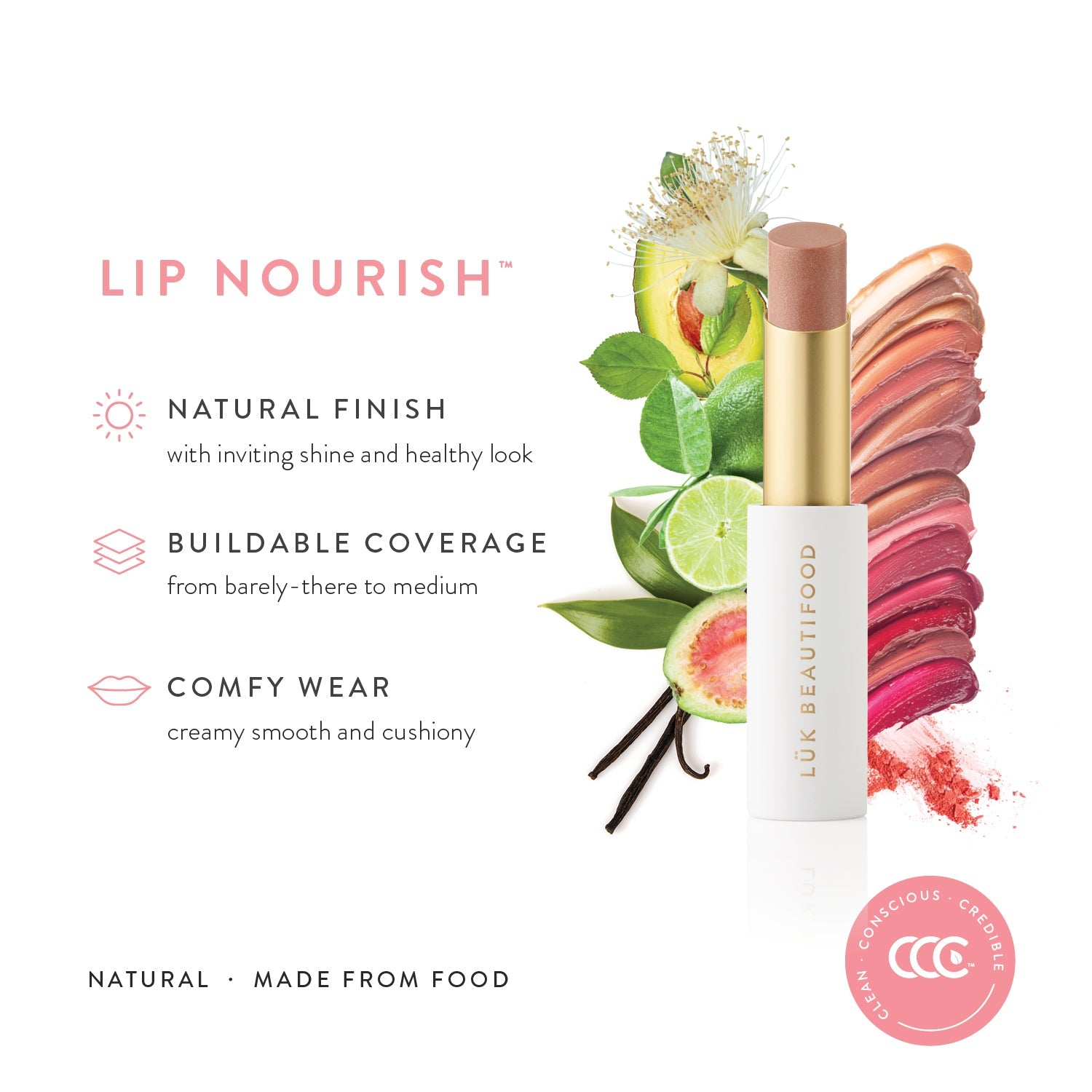 Shop Luk Beautifood Lip Nourish™ Natural Lipstick - Lük Beautifood