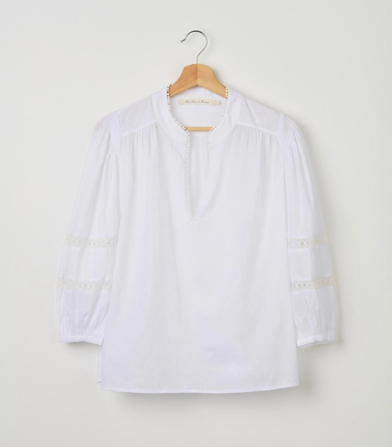 Shop Luna Cotton Blouse | Chalk - Marie Louise de Monterey