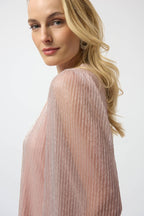 Shop Lurex Pleated Knit Straight Top - Joseph Ribkoff