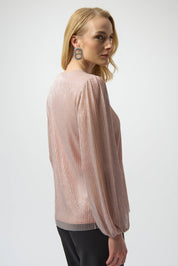 Shop Lurex Pleated Knit Straight Top - Joseph Ribkoff
