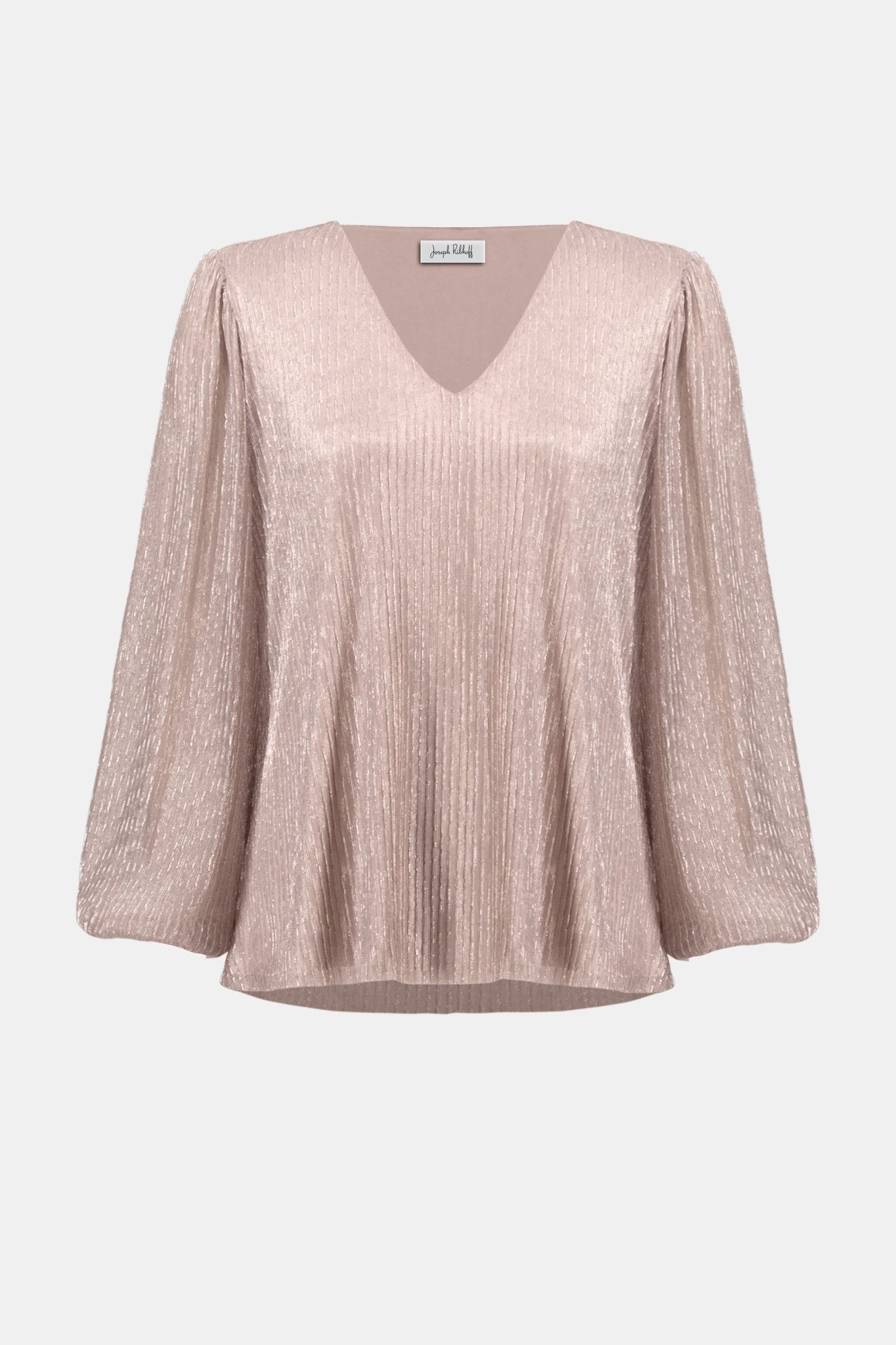 Shop Lurex Pleated Knit Straight Top - Joseph Ribkoff