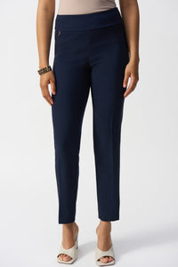 Shop Lux Twill Slim - Fit Pull - On Pants Style 241231 | Midnight - Joseph Ribkoff