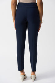 Shop Lux Twill Slim - Fit Pull - On Pants Style 241231 | Midnight - Joseph Ribkoff