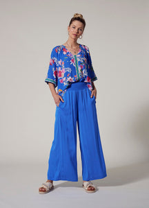 Shop Luxe Silk Pant | Corfu Blue - Loobies Story