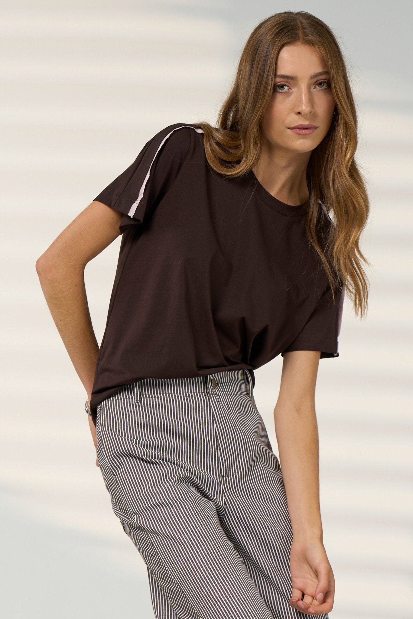 Shop Madly Sweetly Duality Tee MS1932 Chocolate/Blush - Madly Sweetly
