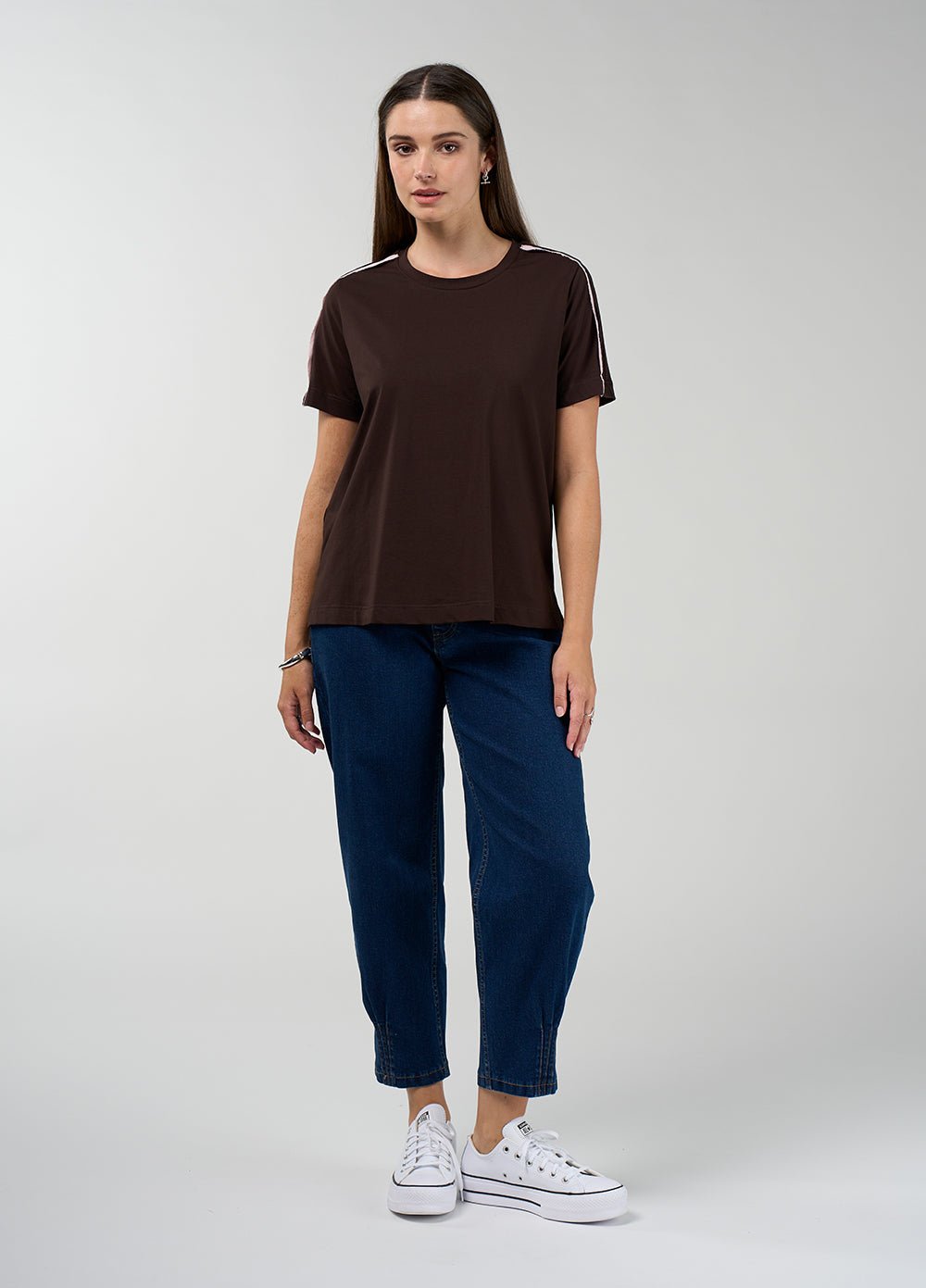 Shop Madly Sweetly Duality Tee MS1932 Chocolate/Blush - Madly Sweetly
