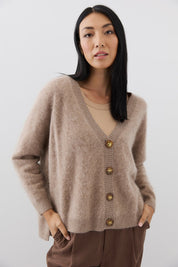 Shop Mae Cardi | Biscuit - Mia Fratino