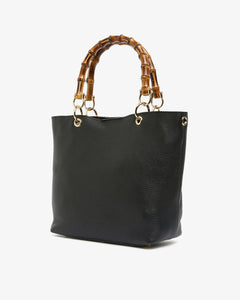 Shop Maya Leather Tote Bag | Black Pebble - Arlington Milne