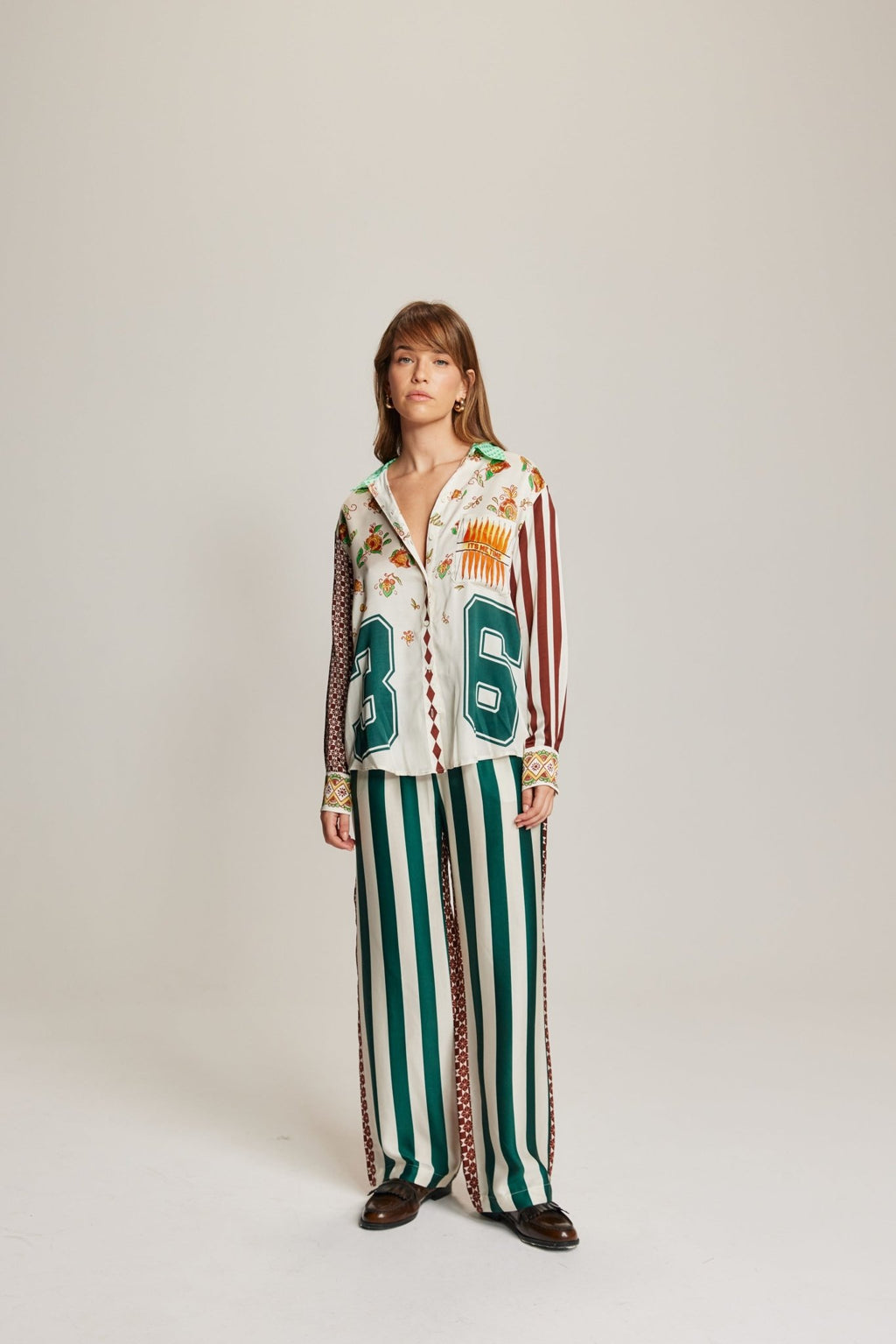 Shop Me369 Bailey Sporty Jade Straight Pants - Me369