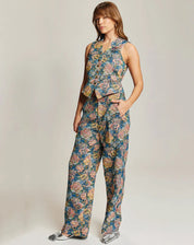 Shop Me369 Blair Rose Blue Jacquard Vest - Me369