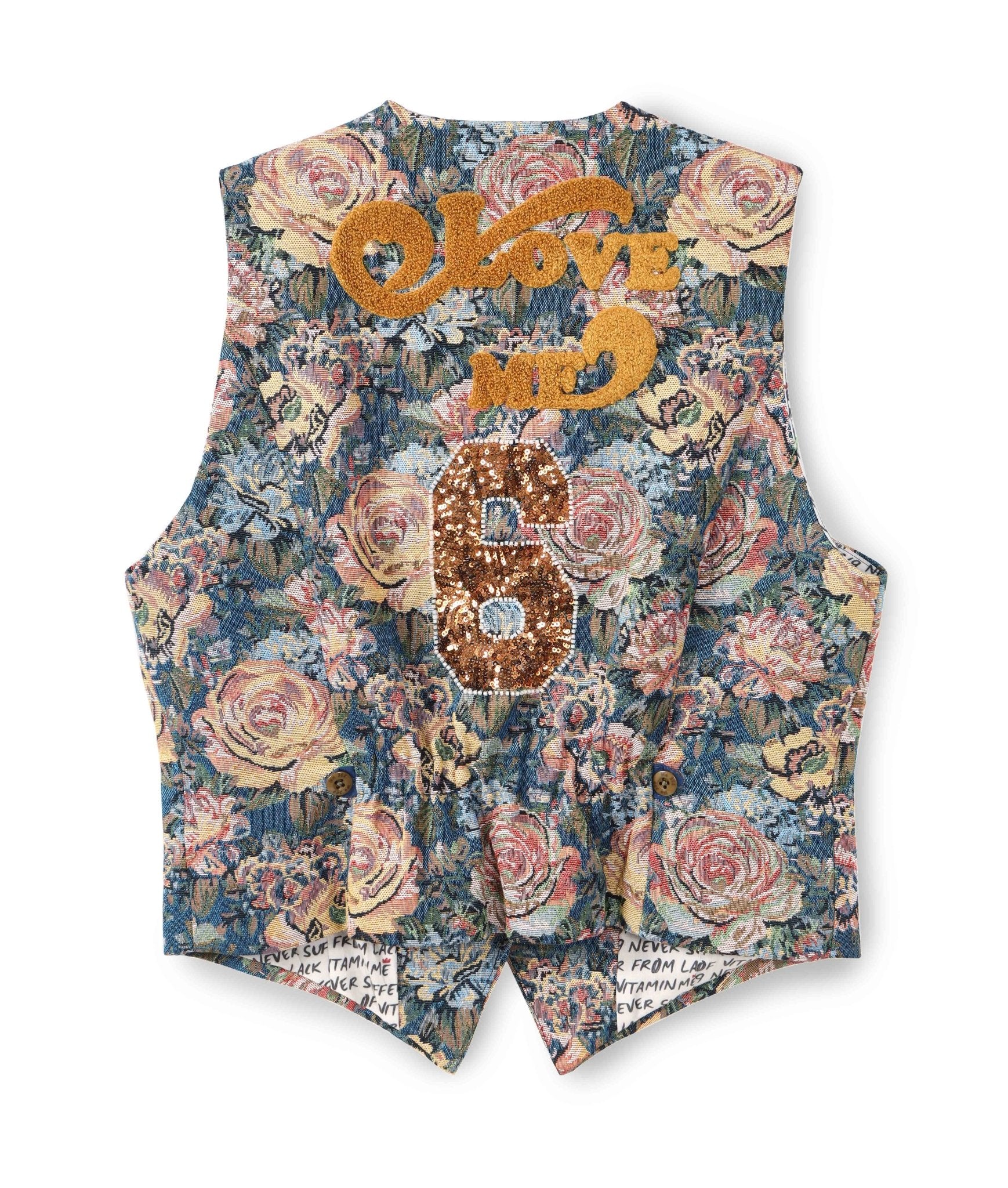 Shop Me369 Blair Rose Blue Jacquard Vest - Me369