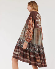 Shop Me369 Eden Layered Dress | Chocolate - Me369