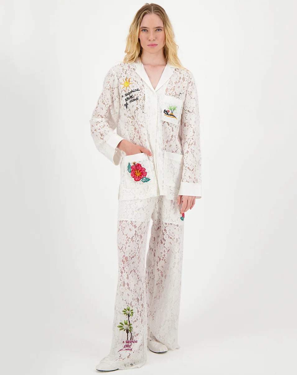 Shop Me369 Eli Lace Shirt With Pockets - Me369