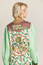 Shop Me369 Grace Sporty Jade Cropped Shirt - Me369