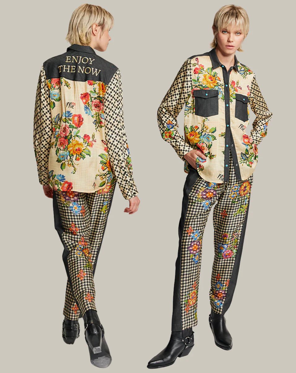 Shop Me369 Kai Black Denim Shirt - Me369