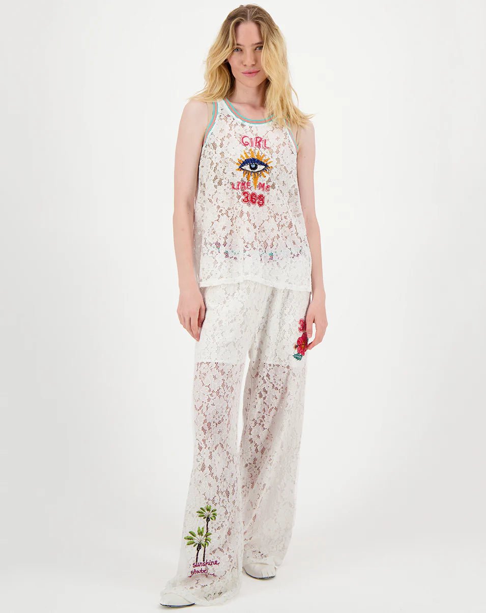 Shop Me369 Moa Lace Stright Leg Pant - Me369